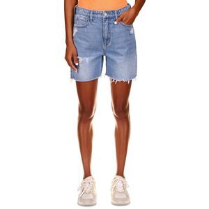 Sanctuary Destructed Cut-Hem Denim Shorts In Fade - 24